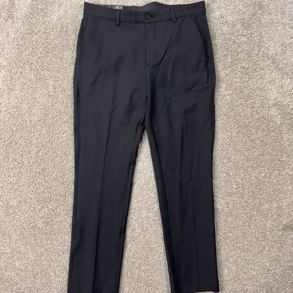Greg Norman Pants Mens 32x30 Performance Golf Black Play Dry Classic Fit NEW